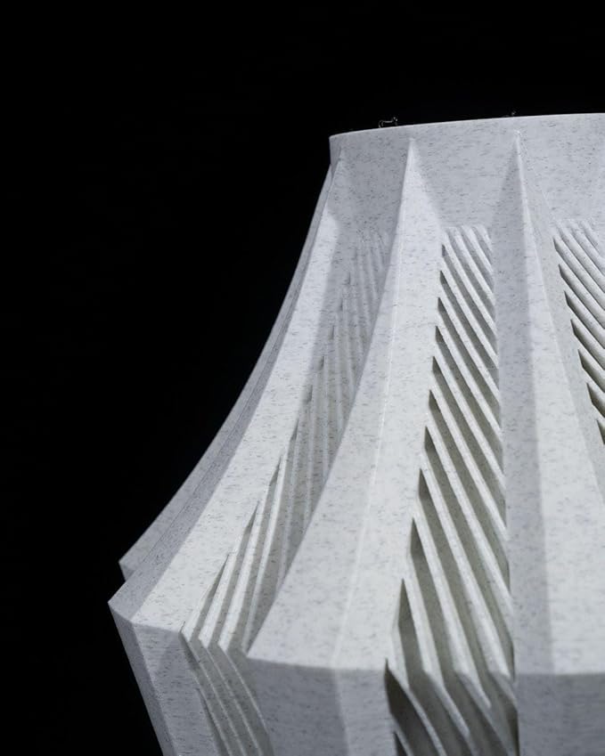 Aether Gray Vase – Modern Architectural Design | Eco-Friendly Home Decor (Primary color:Gold;)