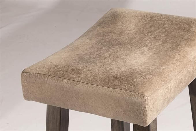 Hillsdale Furniture Saddle Backless, Rustic Gray Bar Stool