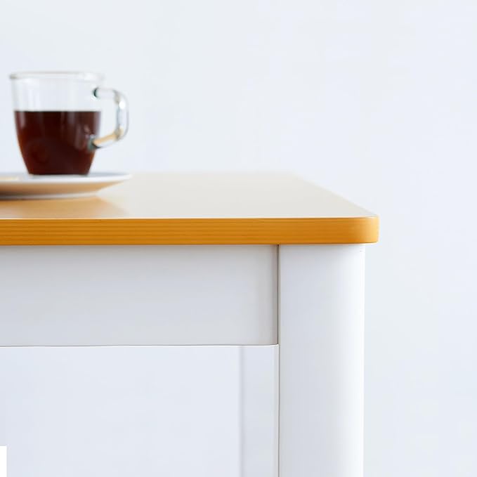 Livinia Cabin 33.5" Wooden Dining Table/Small Rectangular Modern Farmhouse Solid Wood Kitchen Table Desk (White Oak)