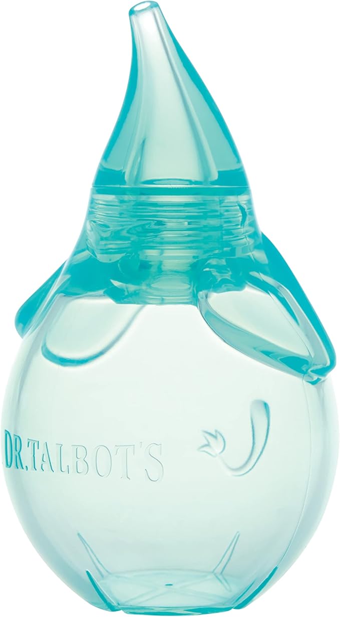 Dr. Talbot's Nasal Aspirator for Babies - Silicone - with Storage Case - Blue Elephant