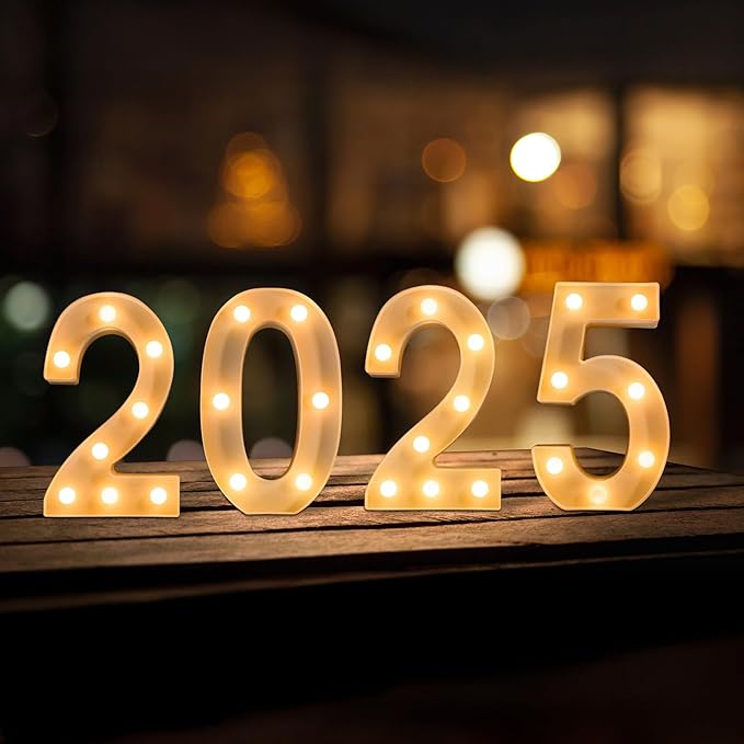 Foaky Decorative Led Marquee Light Up Number, Marquee Light Up Number Sign for Night Light Wedding Birthday Party Christmas Home Bar Decoration Number(2)