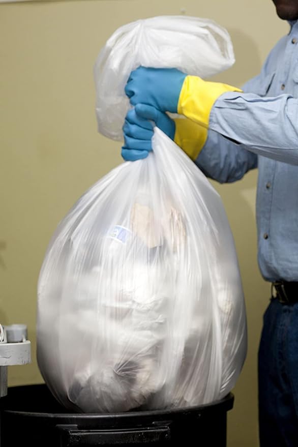 Aluf Plastics High Density Trash Bags, 45 Gallon, 22 Micron,