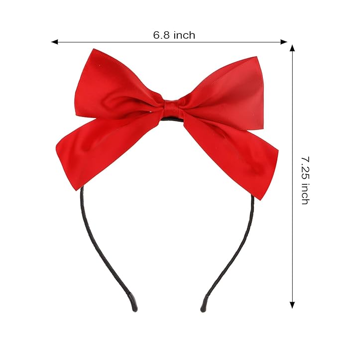 Semato Red Bow Headband for Girls Red Bow for Hair Headbands Bow Hair Accessories for Baby Girls Toddlers
