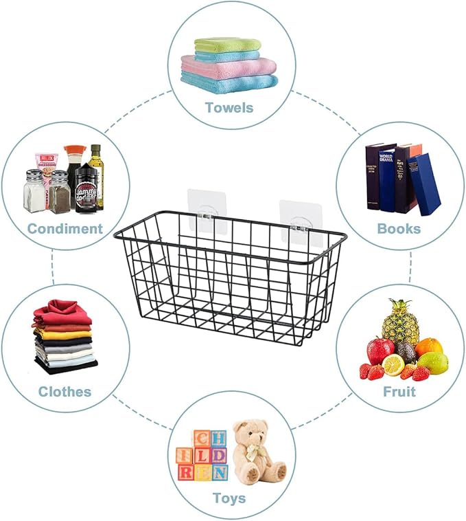 2 Pack Hanging Storage Basket, Bathroom Basket, Household Goods,