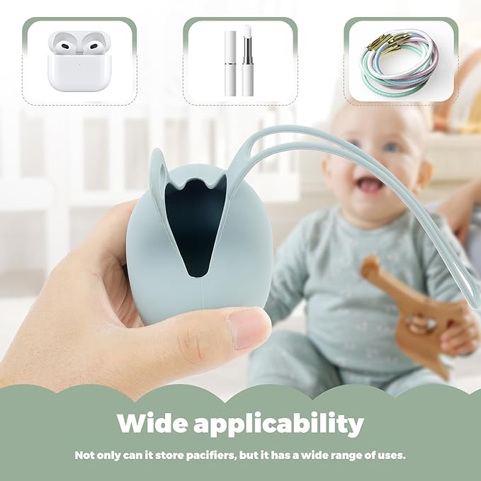 3Pcs Pacifier Holder Case, Safe and Soft Material Pacifier Pouch, Food Grade Silicone Pacifier Case, Star Shape, Protective Pacifier Storage Case for Diaper Bag Stroller (Style 2)