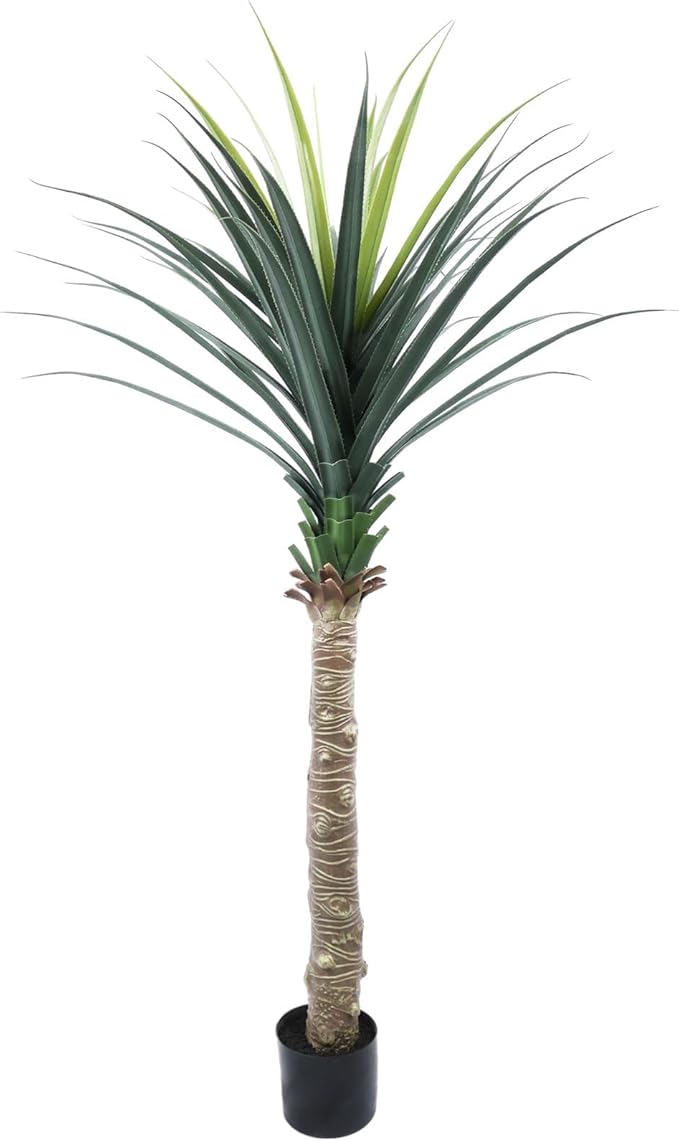 ANTING Artificial Agave Snake Plant 6FT, Lifelike Fake Plant with Pot for Indoor, 72IN Faux Plant, Ideal for Home, Office, Garden, Hotel Decor & Gift (1Pack)