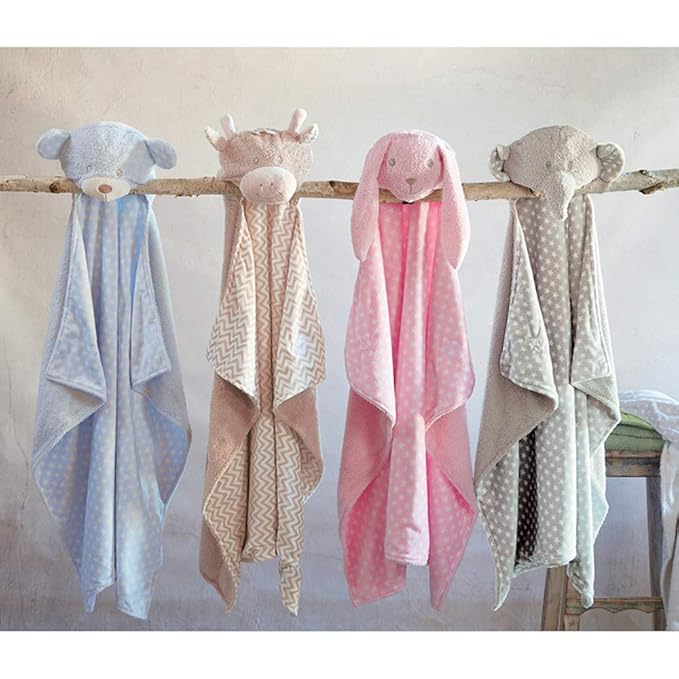 Stephan Baby Terry Plush Hooded Bath Towel, Lamb, 0-24 Months