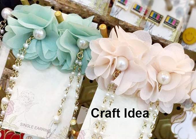 YYCRAFT Pack of 30 Chiffon Flower 2" Hair Flower Headband-White