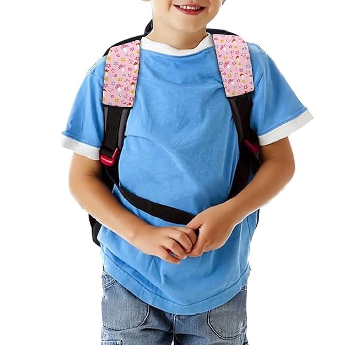 AFPANQZ Auto Seat Belt Covers for Kids Girls 2 Pack Safety Seatbelt Pad Cushion Mushroom and Floral Seatbelt Covers Portect Neck Shoulder Support Seatbelt Pillow Backpack Shoulder Straps Pads