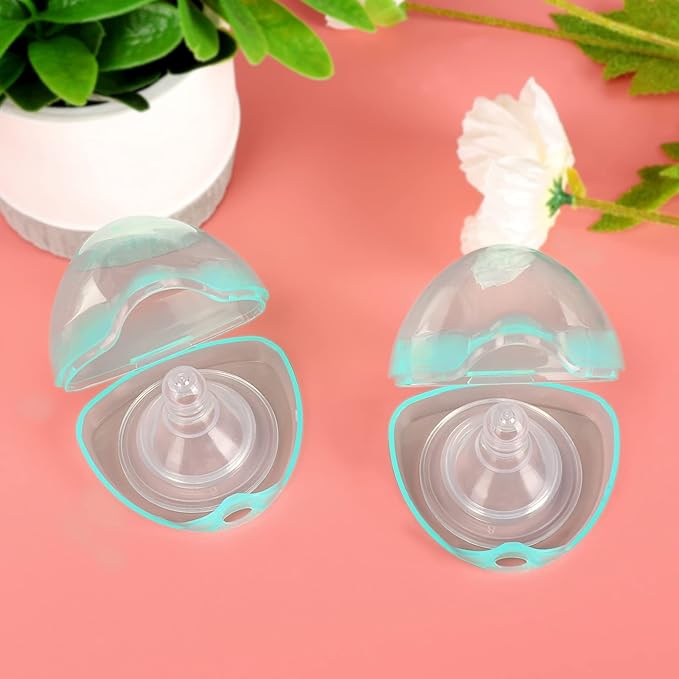 Accmor Pacifier Case, Pacifier Holder Case, Pacifier Container for Travel, BPA Free,Transparent Green, 6 Pack