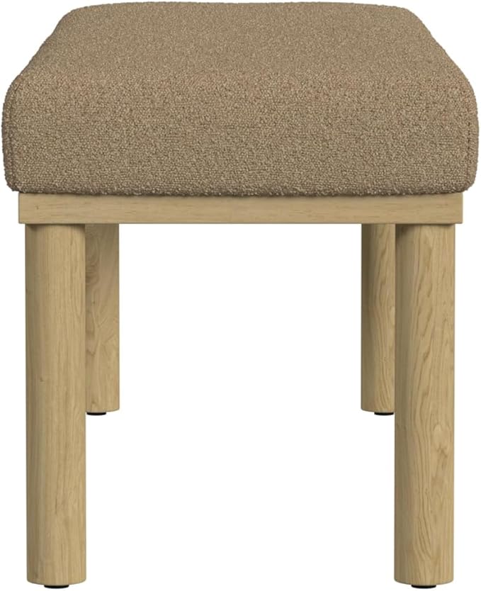HomePop Oslo Decorative Bench - Brown Boucle
