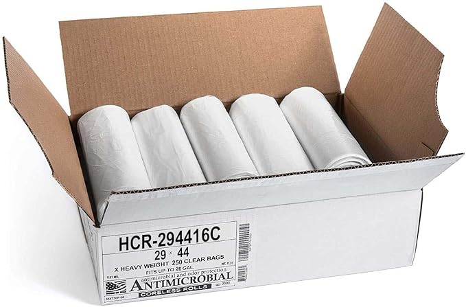 Aluf Plastics High Density Trash Bags, 26 Gallon, 16 Micron,