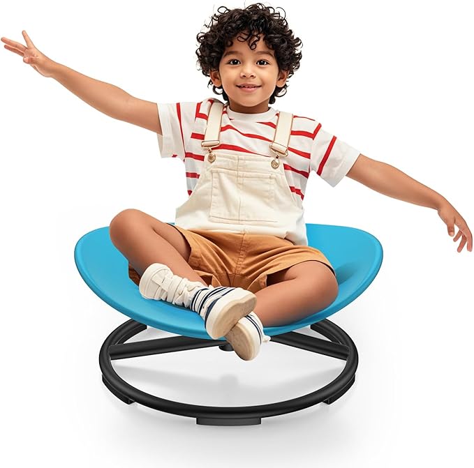 Spinning Chair for Autistic Kids, Sensory Chair for Autistic Children, Training Body Coordination, No Assembly Required, Sensory Swivel Chairs for Kids with Non-Slip Design