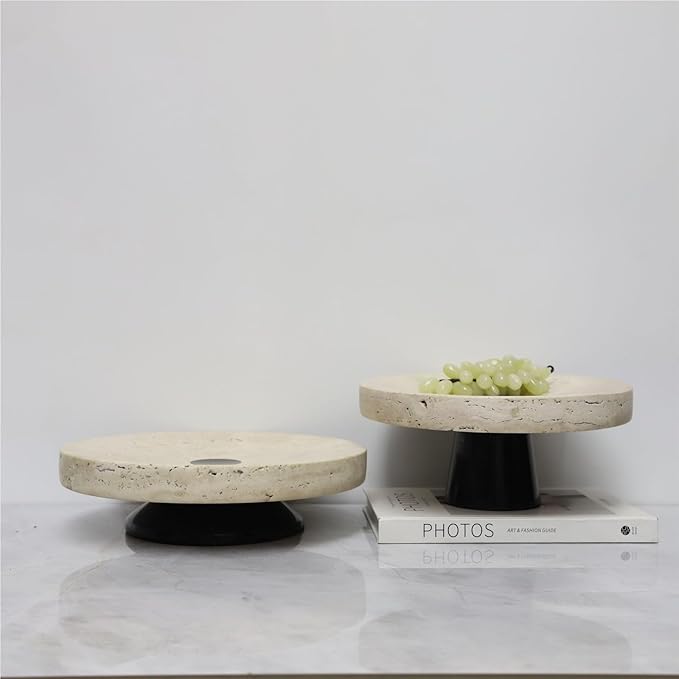 Modern Style Marble Tray Organizer - Modern Stone Decoration for Living Room, Dining Table, Office - Stylish Key and Jewelry Holder(Beige27)