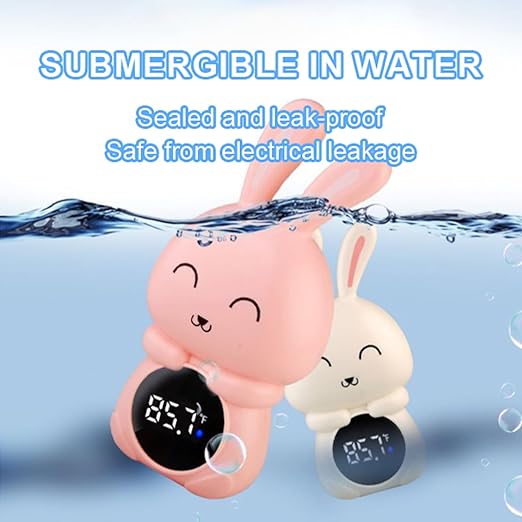 Baby Bath Thermometer, Digital Tube Floating Thermometer, Temp Warning Water Temperature Thermometer, Cute Cartoon Water Temperature Monitoring for Newborns, Infants (Crab Green)