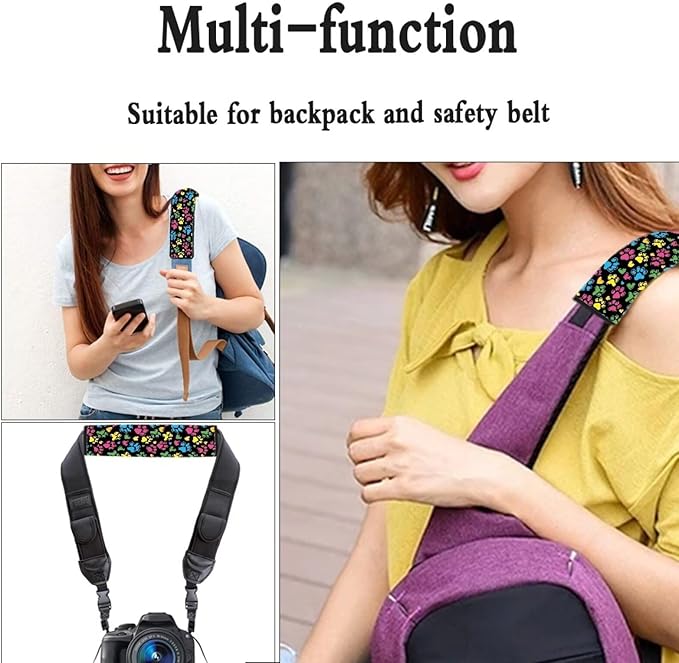 Seat Belt Cover Pad for Kids 4 Pack Dog Paw Prints Soft Car Seat Shoulder Strap Pads Seatbelt Straps Cover Seatbelt Covers Compatible with Most Car Neck Protector