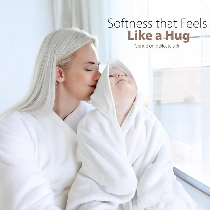 MINIBOO Hooded Baby Towels for Newborn & Toddler - Super Soft Baby Bath Towels with Hood, Highly Absorbent Viscose Made from Bamboo Hooded Towel for Boys, Girls, Newborn Essentials