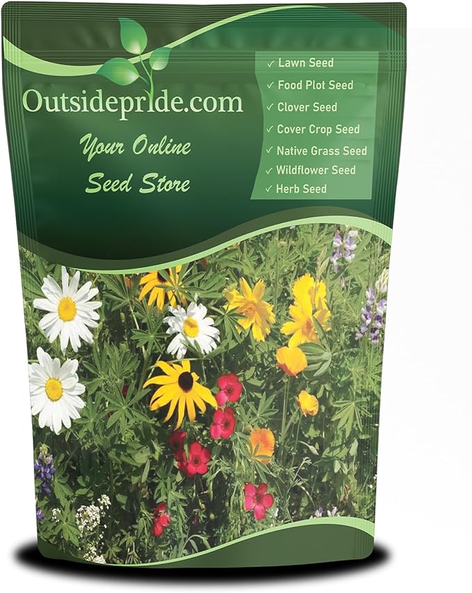 Outsidepride Perennial Wild Flower Seed Mix - 1 lb. Diverse, Long-Lasting Blooms, Easy to Grow Perennial Flower Seeds for All States, Perfect for Home Gardens, Landscapes, and Attracting Pollinators