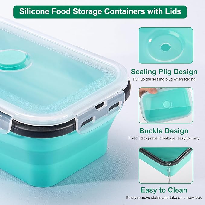 Sudaya 12 Pack Collapsible Food Storage Containers