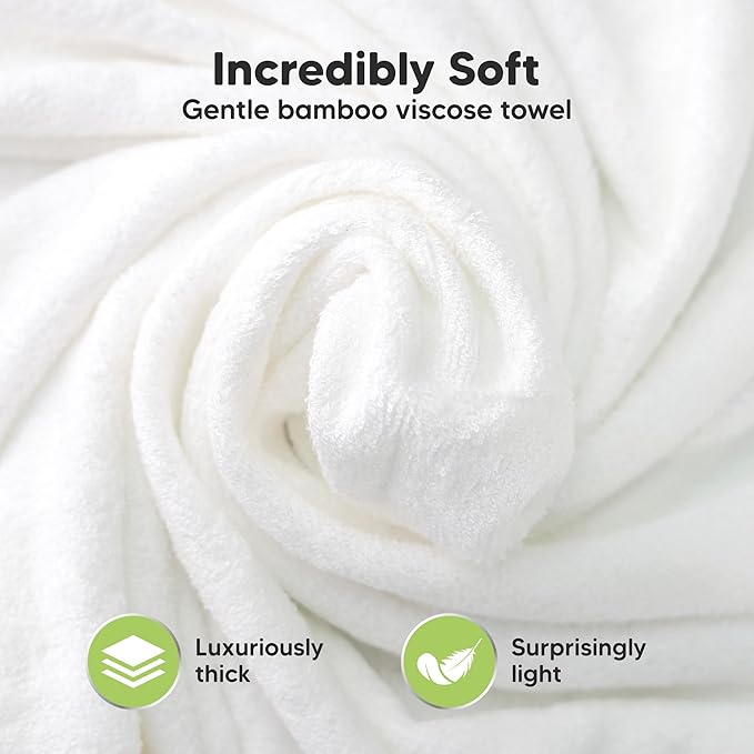 KeaBabies Hooded Baby Towel for Newborn - Viscose Derived from Bamboo Large Baby Bath Towels with Hood for Boys, Girls, Toddler, Extra Absorbent & Soft Newborn Bath Essentials (Dog, Petite)