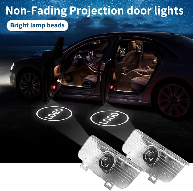 Non-Fading Car Door LED Logo Projector Welcome Lamp Door Light Puddle Lights Kit Compatible with Accessories Accord 2013-2022 (Red, Accord, 2013–2022)