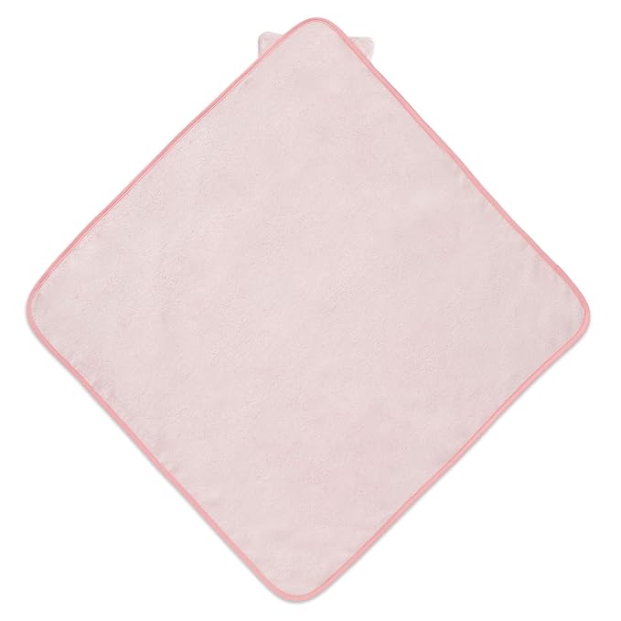Delta Children Baby/Infant Hooded Bath Towel - Super Soft and Absorbent- Newborn Essential - Ideal Baby Registry/Shower Gift for Boys and Girls, Pink Cat