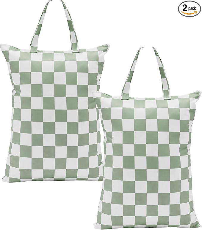 Checkered 2 Pcs Large Travel Laundry Bags