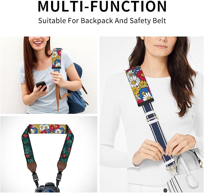 2PCS Car Seat Belt Cover Bohemia Mandala Floral Soft Shoulder Strap Covers Harness Pads Boho Vintage Flowers Safety Seatbelt Hippie Daisy Comfort Driving Cushion for Car, SUV,Truck