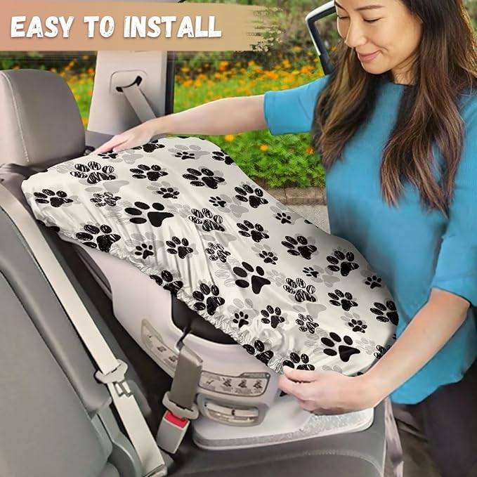 Car Seat Sun Shade Cover, Portable Stretchable Car Seat Cover Baby Trend Car Seat Protector, Easy Installation for Baby & Kids, Boho Flower