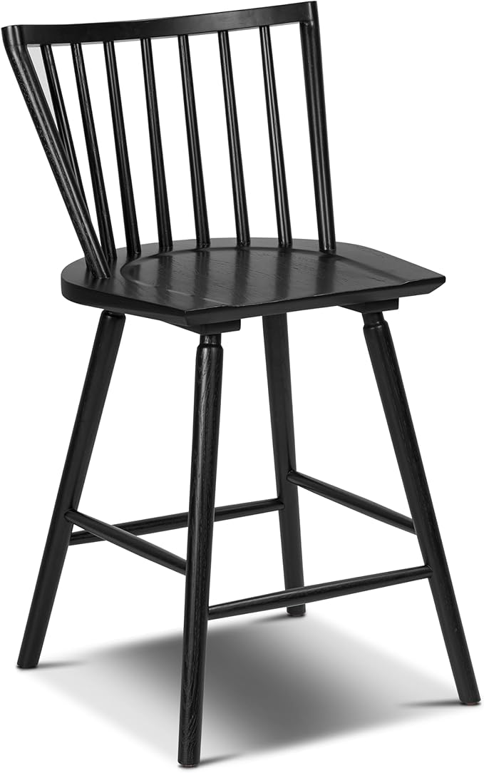 POLY & BARK Talia 24" Counter Stool in Black