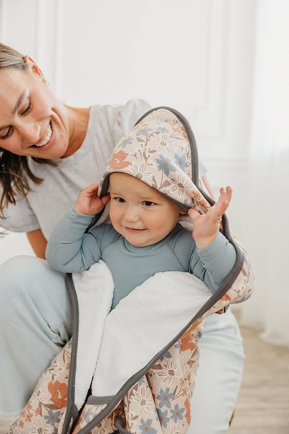 Copper Pearl Hooded Bath Towels Premium Knit/Terry Cloth Baby Towels with Hood, Pockets, and Cool Designs - Great to Gift and Make Bath Time Fun - Baby Bath Towel, Eden
