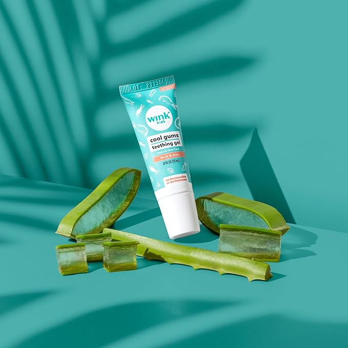 Wink Well Baby Teething Relief for Infants and Kids, Cooling, Soothing Natural Gel for Sore Gums and Other Teething Discomfort, May Be Used As A Toddler Training Toothpaste (15 ml)