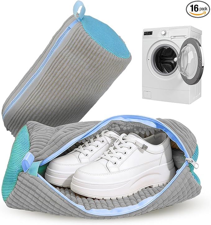 2PCS Shoe Washing Machine Bag, Laundry Bags Durable Zipper