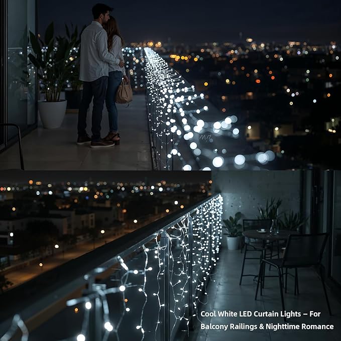 Etinga 200 LED String Lights 66ft Cool White, Plug in Fairy Lights with 8 Modes, Indoor Outdoor Christmas Lights for Bedroom Tree Patio Porch Wedding Holiday Decorations (Cool White, 200 LED 66ft)