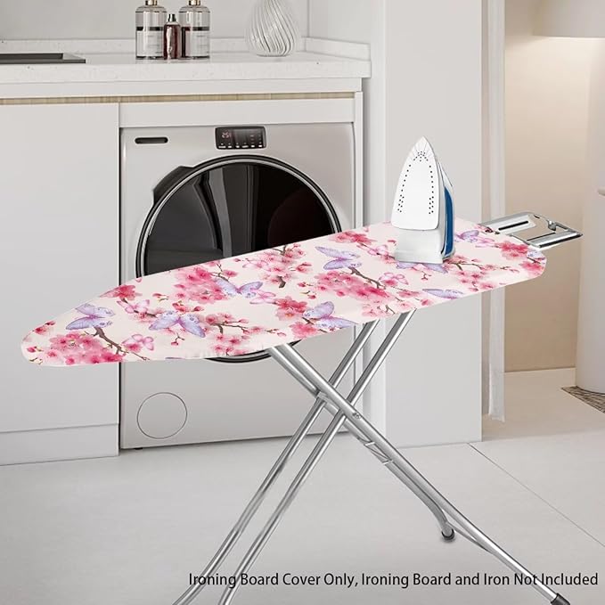 Butterfly Cherry Blossoms Pattern Ironing Board Cover 15x54 Inch Standard