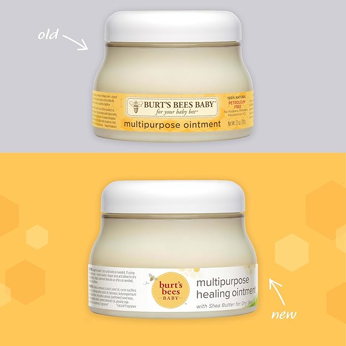 Burt's Bees Baby Dusting Powder, 100% Natural Origin, Talc-Free, Pediatrician Tested, 7.5 Ounces & Baby 100% Natural Multipurpose Healing Ointment, Face & Body Baby Ointment – 7.5 Ounce Tub
