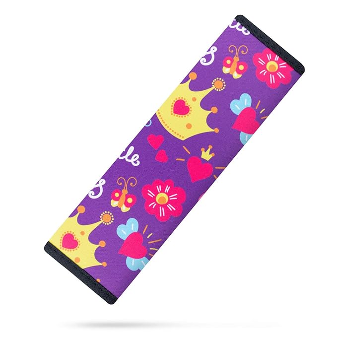 YR Seat Belt Cover for Kids, Soft Comfort Seat Belt Cushion for Children, Cute Cartoon Pattern Car Seat Belt Pads Cover for Girls and Boys, 1 Pack, Princess