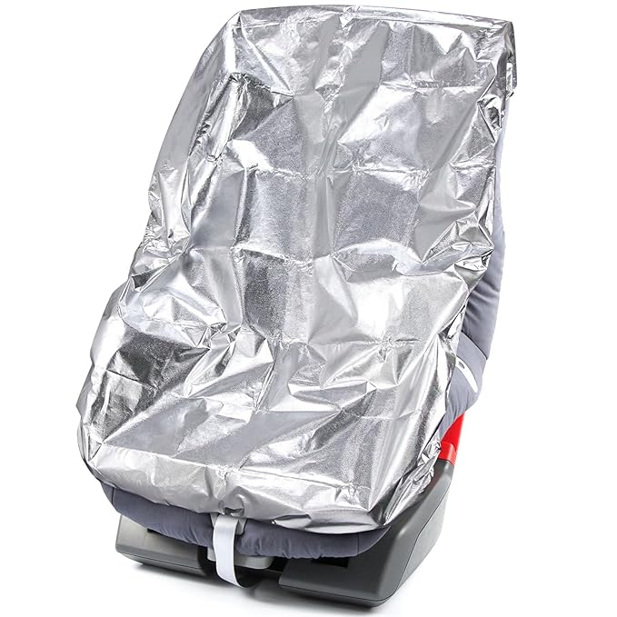 Baby Car Seat Sun Shade Cover,Toddler Car Seat Cooler Car Seat Heat Protector with Draw String,Block Sunlight UV Ray Keeps Baby Seat at A Cool Temperature,Baby Travel Accessories 42.5" x 29"