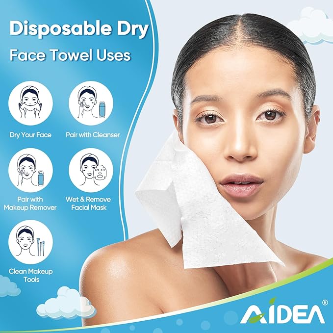 AlDEA Face Towels Disposable-600Ct, Face Towelettes