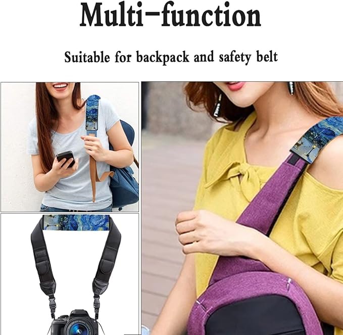 AFPANQZ Starry Sky Seat Belt Pads Cover Safety Seatbelt Shoulder Strap Covers Cushion Harness Pads for Car Bags Soft Comfortable Universal Fit for Truck Vans Sedans SUVs