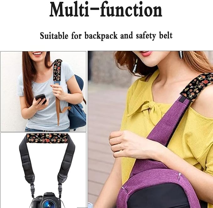 AFPANQZ Mushroom 1 Pair/Set Safety Seatbelt Cover Kit Car Auto Seat Belt Pads Covers Comfortable Driving Car Seats Accessories Backpack Bags Strap Pads Covers