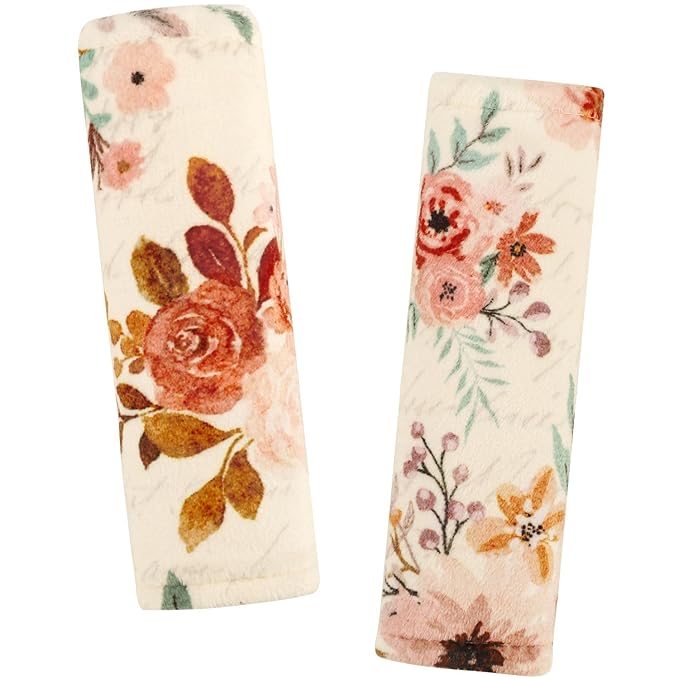 TANOFAR Baby Car Seat Strap Pads, Soft Carseat Straps Covers, Car Seat Straps Shoulder Pads for Girls, Seat Belt Cover Pad for Kids, Suitable for Baby Car Seat, Pushchair, Stroller, Autumn