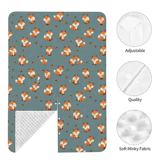 Kiuloam Cute Fox Pine Cone Baby Car Seat Canopy, Nursing Cover for Mom Breastfeeding Scarf, Infant Car Seat Cover/Multiuse Baby Stroller Covers for Babies Boys Girls