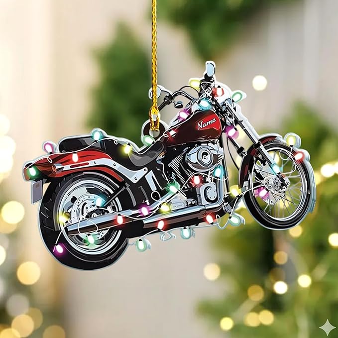 Personalized Motorcycle Ornament 2025, Custom Dirt Bike Ornaments for Christmas Tree, Motocross Christmas Ornaments, Motocross Gifts for Men, Dirt Bike Lovers Gift, Personalized Xmas Tree Decoration 4