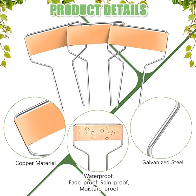 Moxweyeni 60 Pcs Metal Garden Tags Plant Labels for Garden Waterproof Plant Markers with 2 Permanent Pen Planting Nursery Tags Reusable Labels Stake for Plants(4 Inch)