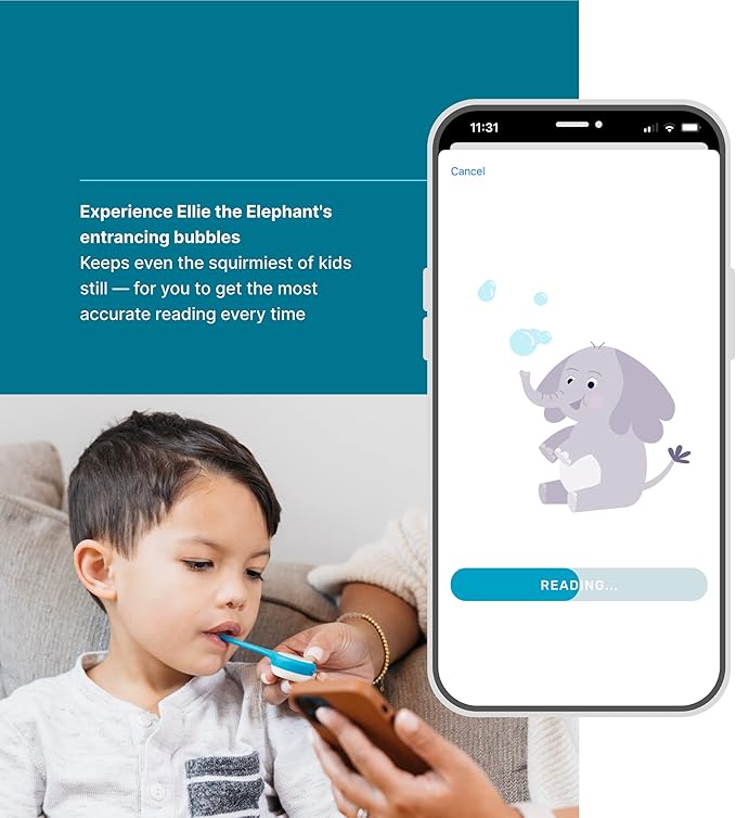 Kinsa Smart,Fever, Digital Medical Baby, Kid and Adult Termometro - Accurate, Fast, FDA Cleared Thermometer for Oral, Armpit or Rectal Temperature Reading - QuickCare