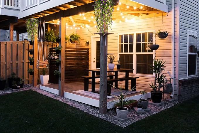 SJL Hanging Greenery 4pcs Realistic Artificial Hanging Plants with Lights Indoor Faux Ivy Plastic Flowers Green Leaves Fake Plants Eucalyptus for Bedroom Party Porch Decor (Purple)