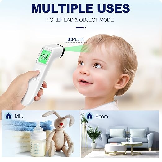 Forehead Thermometer for Adults and Kids - 202 White & 2000 White