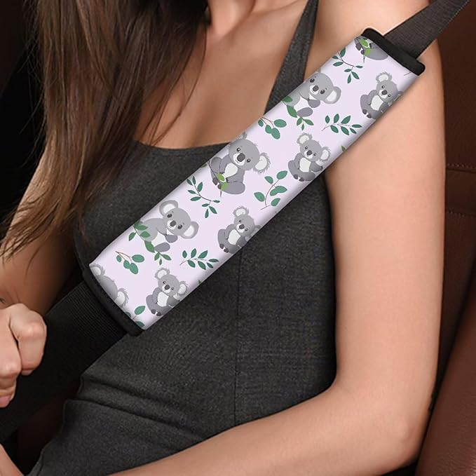 Car Seat Shoulder Strap Pads Seat Belt Pad Auto Seat Belt Cover Seatbelt Shoulder Pad Koalas Seat Belt Cover Pad for Kids Seat Belt Covers for Women Seat Belt Neck Protector Car Belt Cover