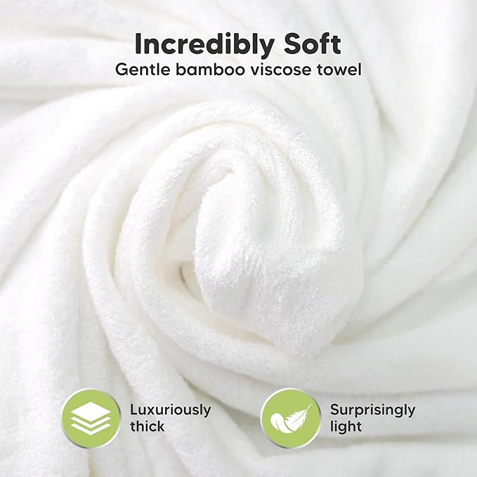 KeaBabies Hooded Baby Towel for Newborn - Viscose Derived from Bamboo Large Baby Bath Towels with Hood for Boys, Girls, Toddler, Extra Absorbent & Soft Newborn Bath Essentials (Monkey, Regular)